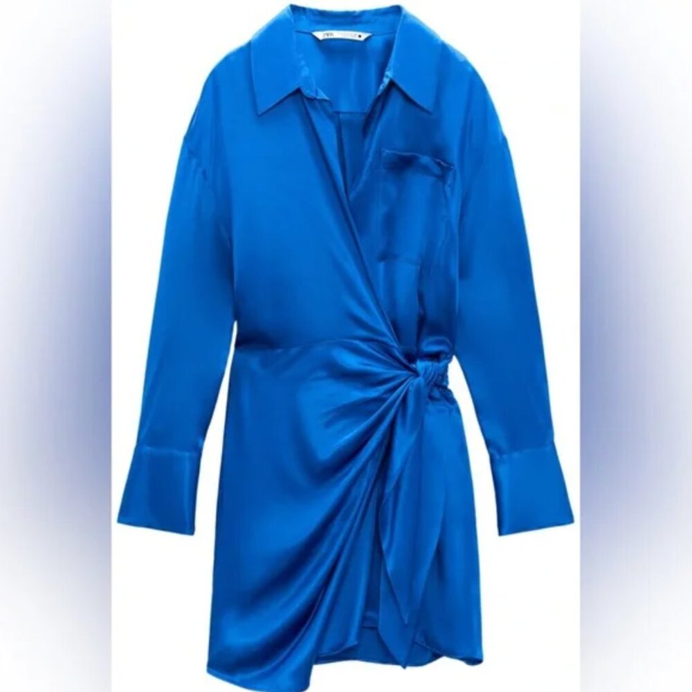 Satin Effect Wrap Dress